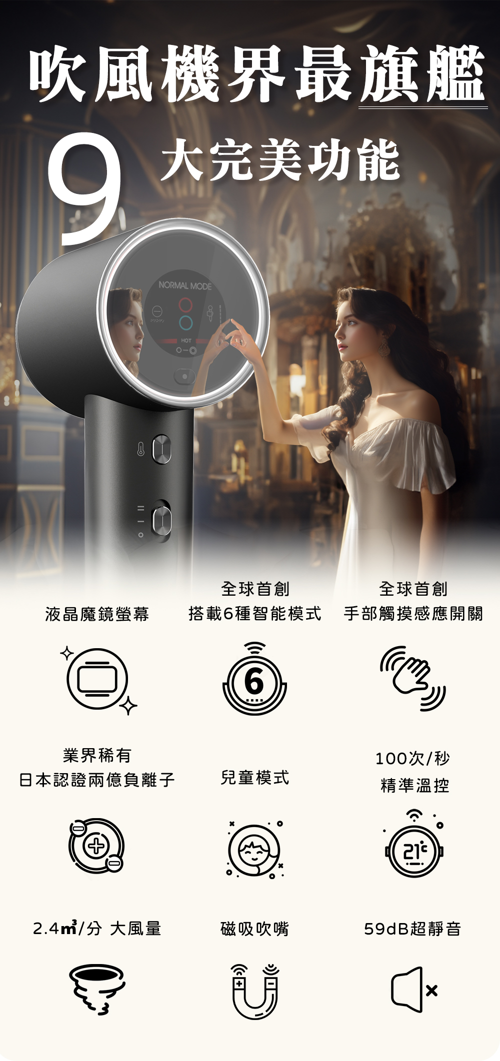 telizer魔鏡負離子吹風機-旗艦美型屏首圖
